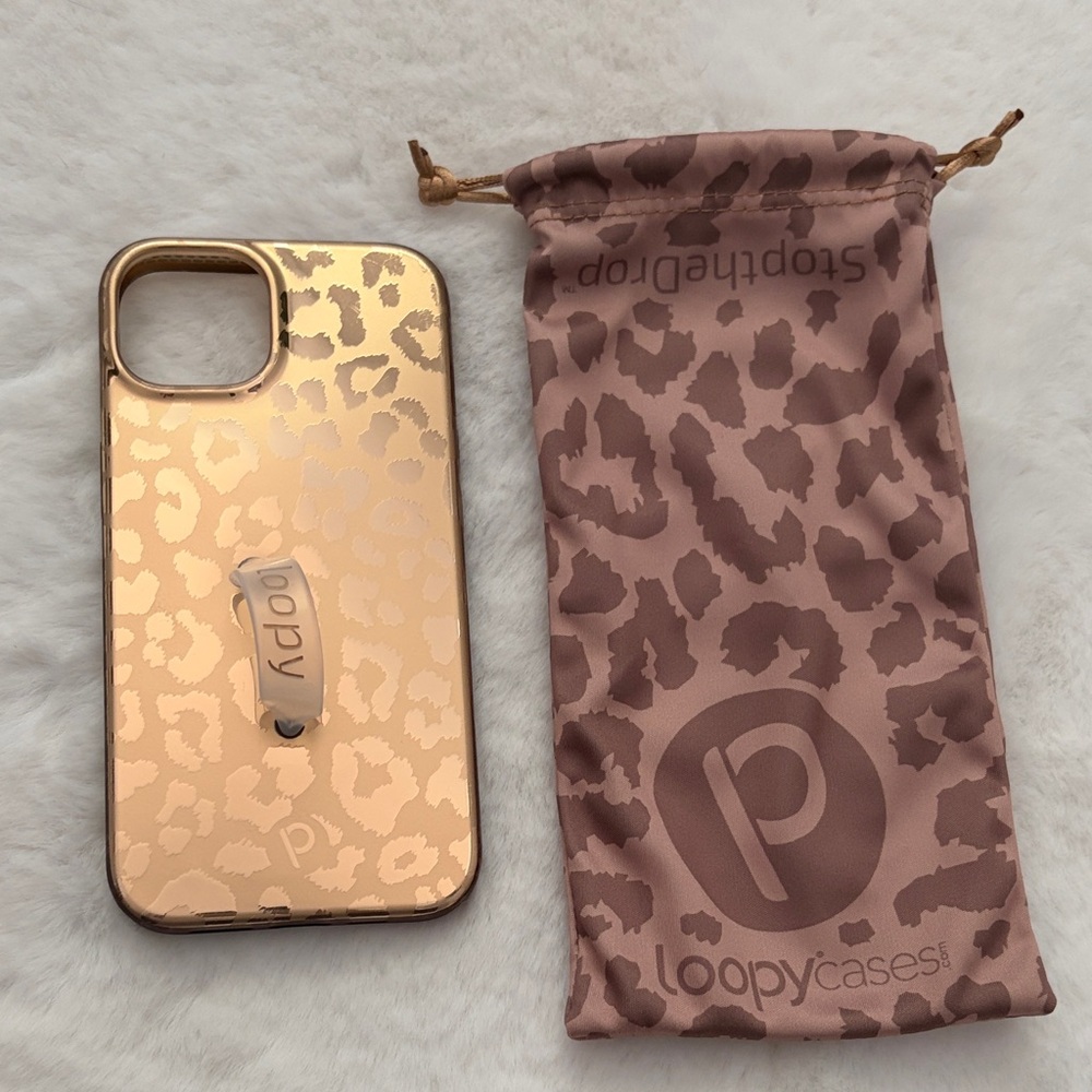 Loopy iPhone 13 Gold Leopard Phone Case